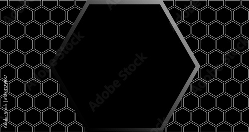 metallic futuristic pentagon background