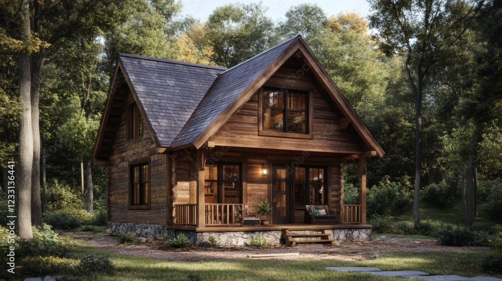 Charming Log Cabin in a Lush Forest Setting Charming Log Cabin in a Lush Forest Setting