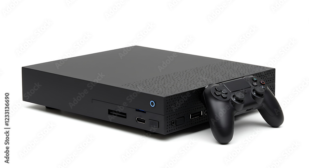 New Black Gaming Console with Wireless Controller New Black Gaming Console with Wireless Controller