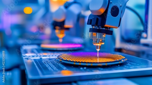Precision Robotics in Semiconductor Manufacturing Process Close-Up