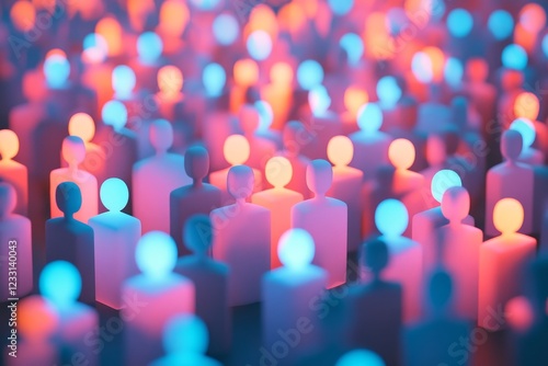 Geometry andfiguration: An Abstract Crowd of Human Figures in Stock