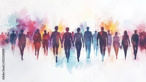 Wallpaper Mural people on colorful background Torontodigital.ca