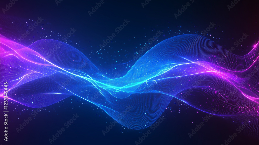Fototapeta premium Futuristic Gradient Background with Blue and Purple Glow – Digital Abstract Backdrop