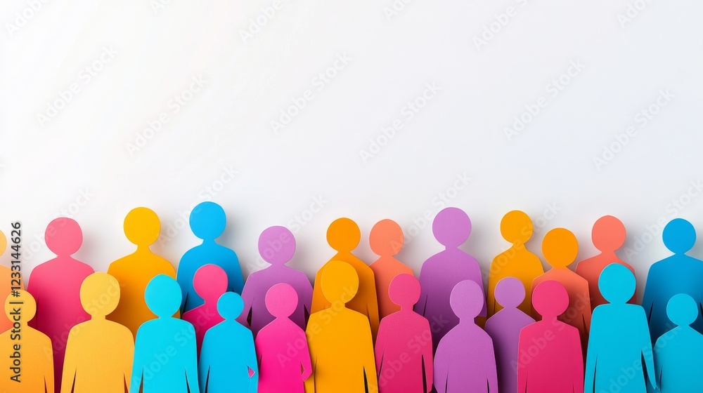 A colorful and vibrant abstract composition featuring human silhouettes in different hues, illustrating diversity, community ties, and engaging interaction. A colorful and vibrant abstract composition featuring human silhouettes in different hues, illustrating diversity, community ties, and engaging interaction.