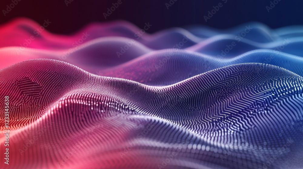 Abstract Digital Waves with Soft Gradients in Vibrant Colors Abstract Digital Waves with Soft Gradients in Vibrant Colors