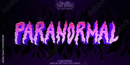 Paranormal editable text effect, customizable scary and horror 3d font style