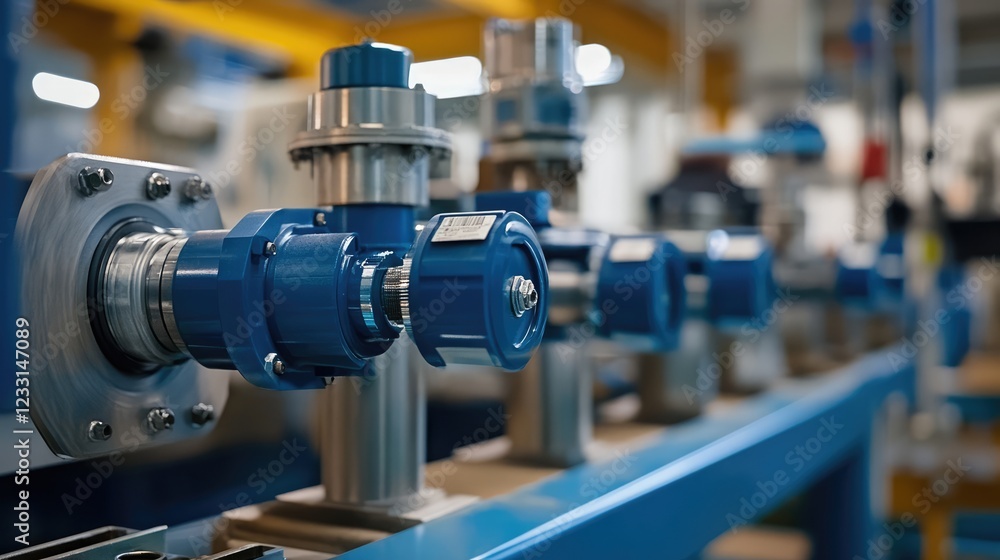 Industrial factory equipment with PLC sensors, Scada system drive motors Industrial factory equipment with PLC sensors, Scada system drive motors