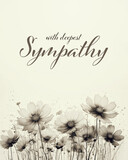 Sympathy card with cosmos flowers