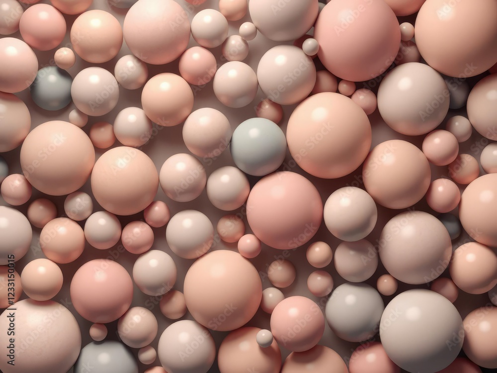 Interconnected spheres of varying sizes with subtle gradient colors create a captivating and balanced composition, sphere, art Interconnected spheres of varying sizes with subtle gradient colors create a captivating and balanced composition, sphere, art