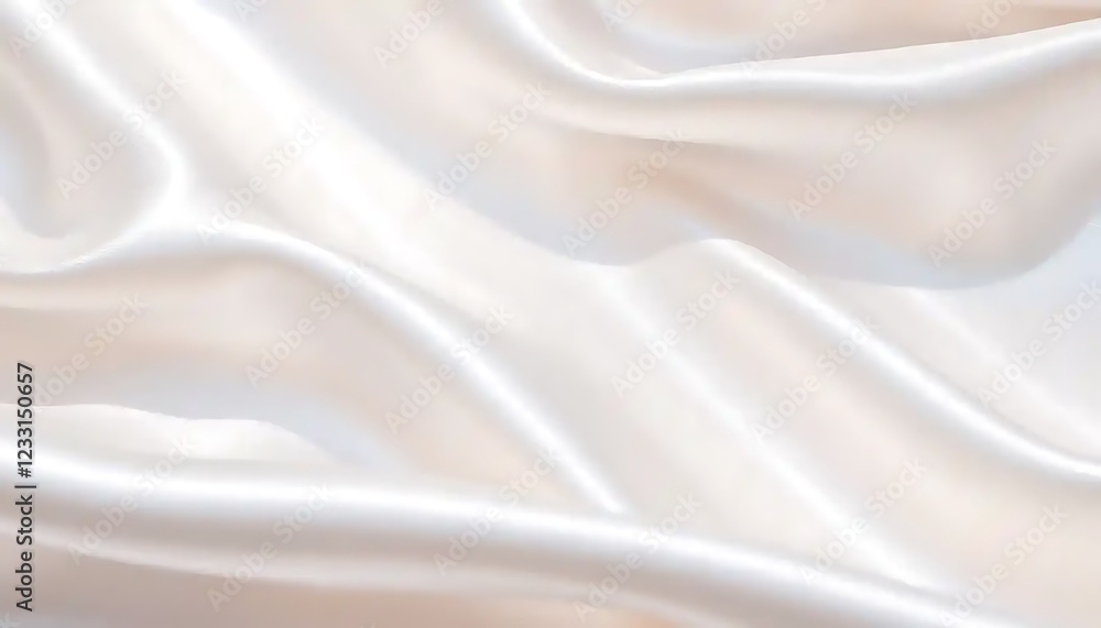 Obraz premium Draped Creamy White Satin Fabric Texture