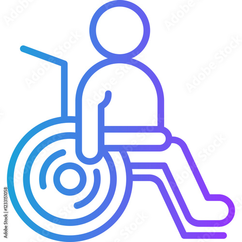 Disabled line gradient icon