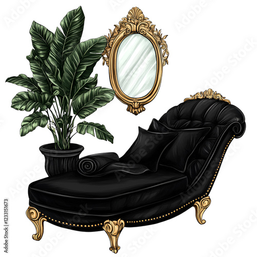 Spring Self Care Clipart Vector Illustration