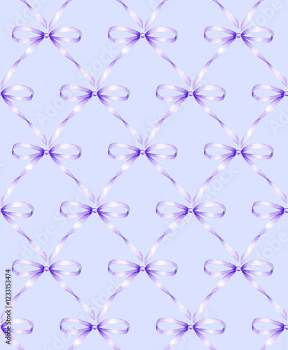 Watercolor bow seamless pat...