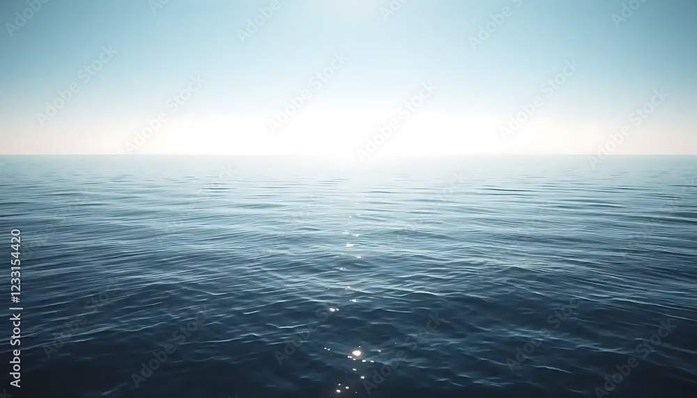 Obraz premium Serene Ocean Scene Under Bright Sunlight