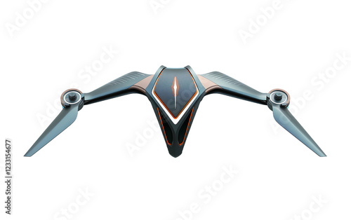 High-tech logo symbolizing advanced drone technology and innovation Isolated on transparent background PNG photo