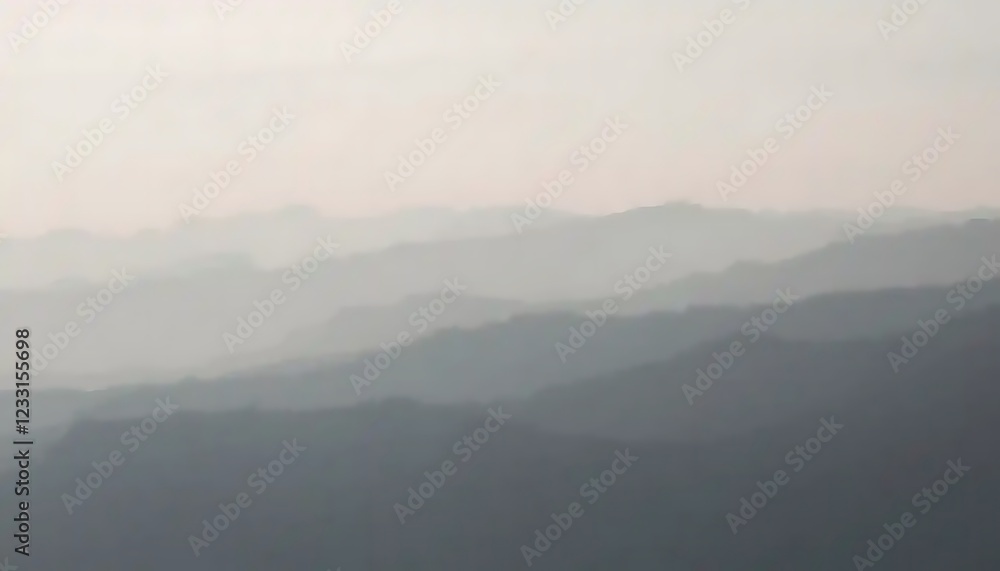 Obraz premium Misty Mountains Layers of Haze Distant Peaks