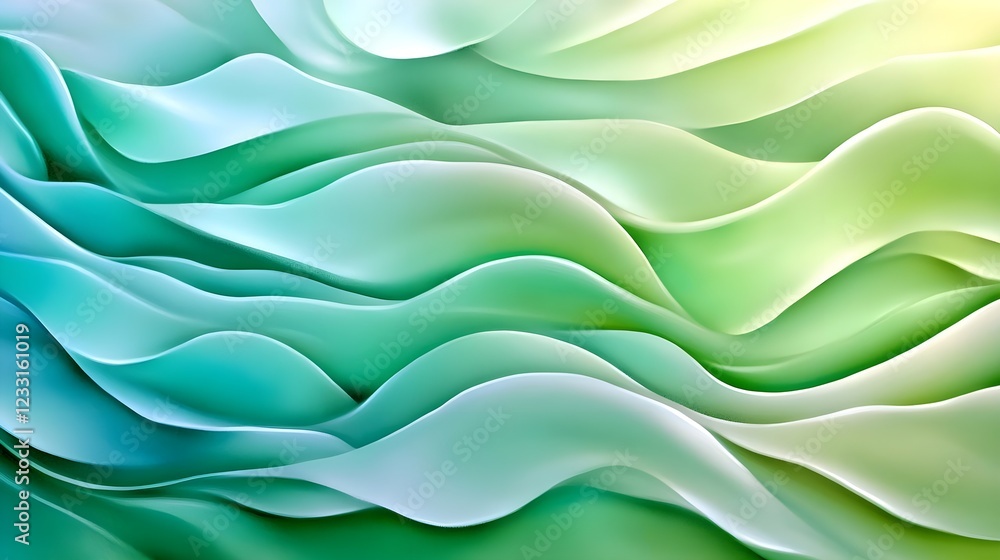 Obraz premium abstract green wave background texture - abstract backgrounds