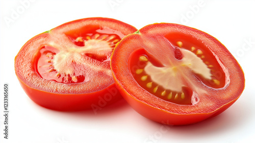 Wallpaper Mural fresh sliced  tomato isolated on 3 d white  background Torontodigital.ca