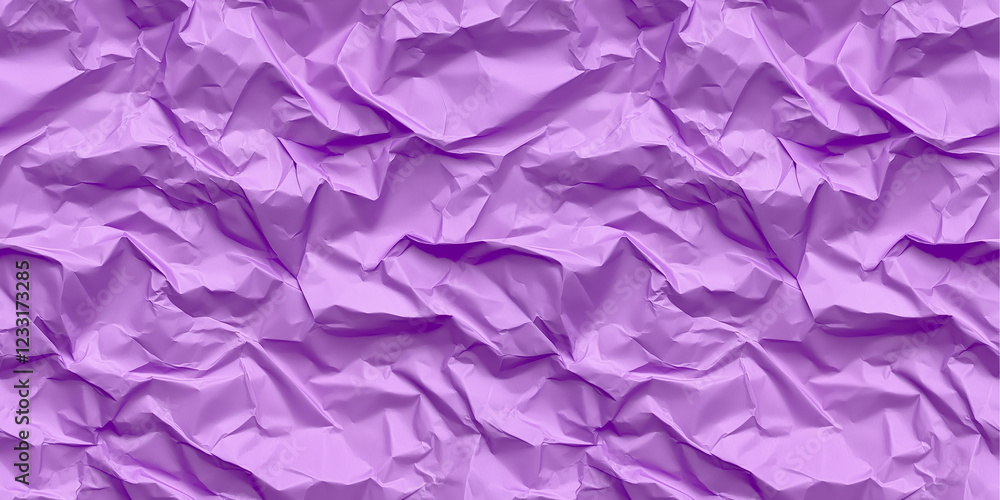 Fototapeta premium Purple crumpled paper seamless texture.
