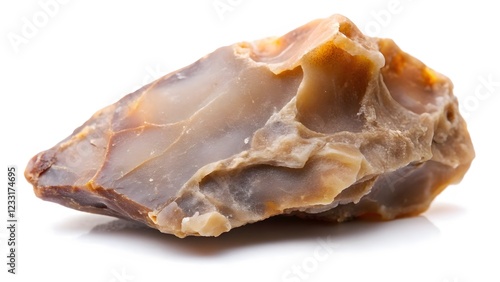 Raw Chert Stone on White Background