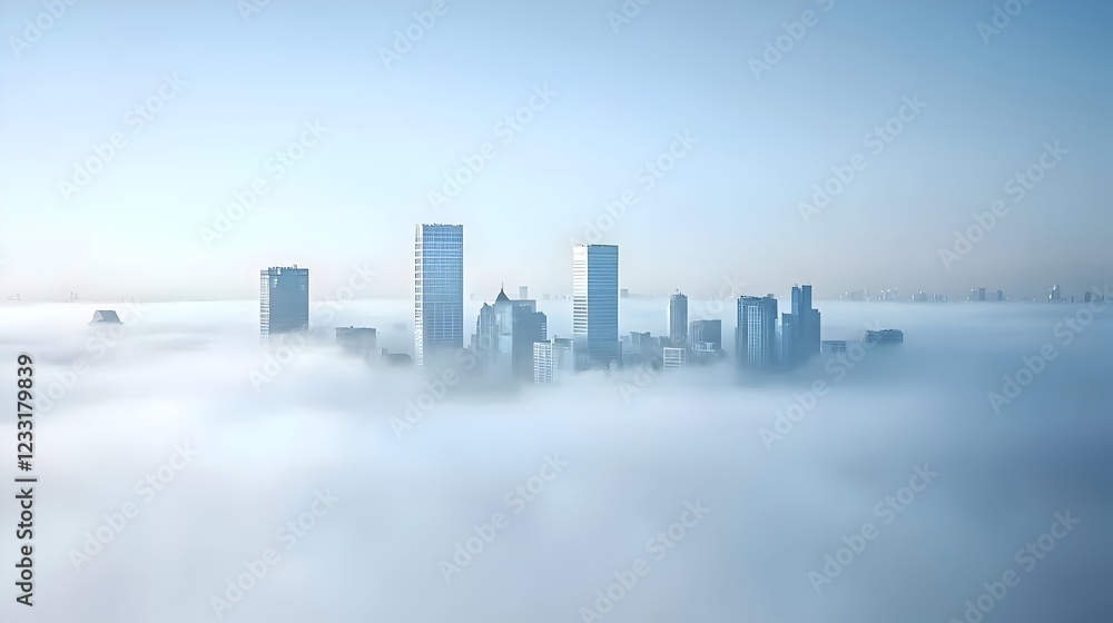 A Foggy Cityscape Illuminated by Night Lights-Capturing the Enigmatic Beauty of an Urban Landscape Shrouded in Dense Fog and Illuminated by Countless Lights for an Ethereal and Intriguing Visual Exper A Foggy Cityscape Illuminated by Night Lights-Capturing the Enigmatic Beauty of an Urban Landscape Shrouded in Dense Fog and Illuminated by Countless Lights for an Ethereal and Intriguing Visual Exper