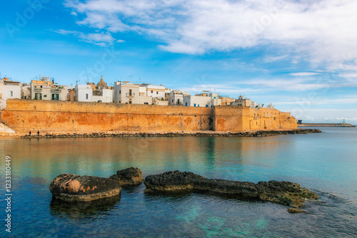 Azure water of the Adriatic Sea. Monopoli, Apulia, Southern Italy.