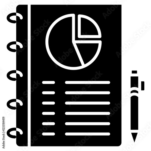 graphical book icon element for design