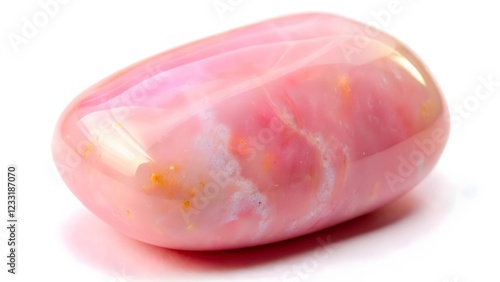 Pink Opal Gemstone, Polished Stone, Close-up