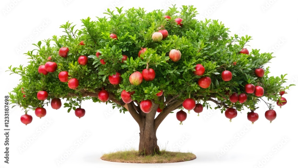Fototapeta premium Pomegranate Tree Laden with Fruit