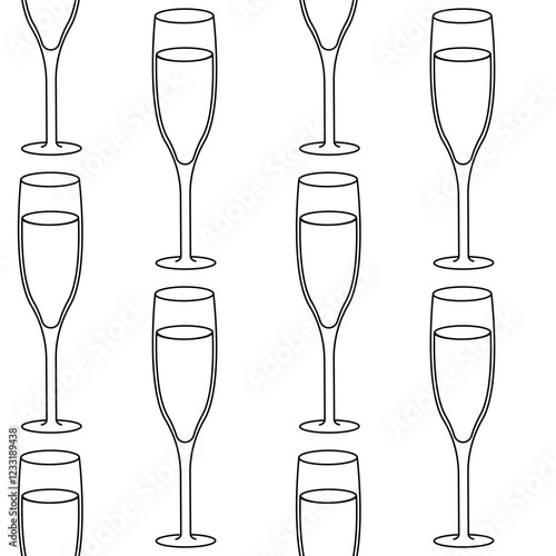 Elegant pattern featuring glassware ideal for celebrations and gatherings