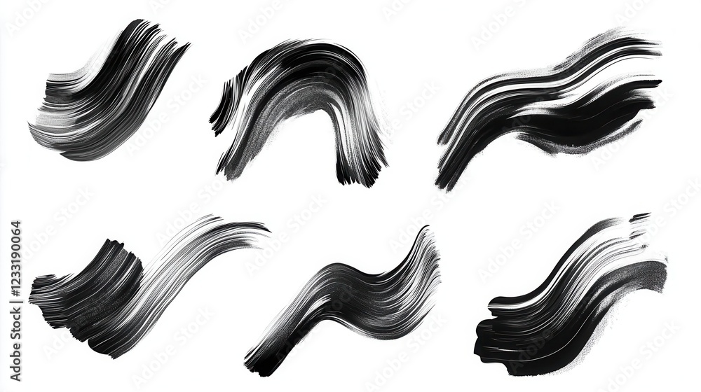 dynamic ink brush strokes collection organic flowing forms textured edges bold gestural marks contemporary minimalist aesthetic dynamic ink brush strokes collection organic flowing forms textured edges bold gestural marks contemporary minimalist aesthetic