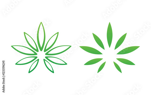 Cannabis marijuana sign symbol illustration design template