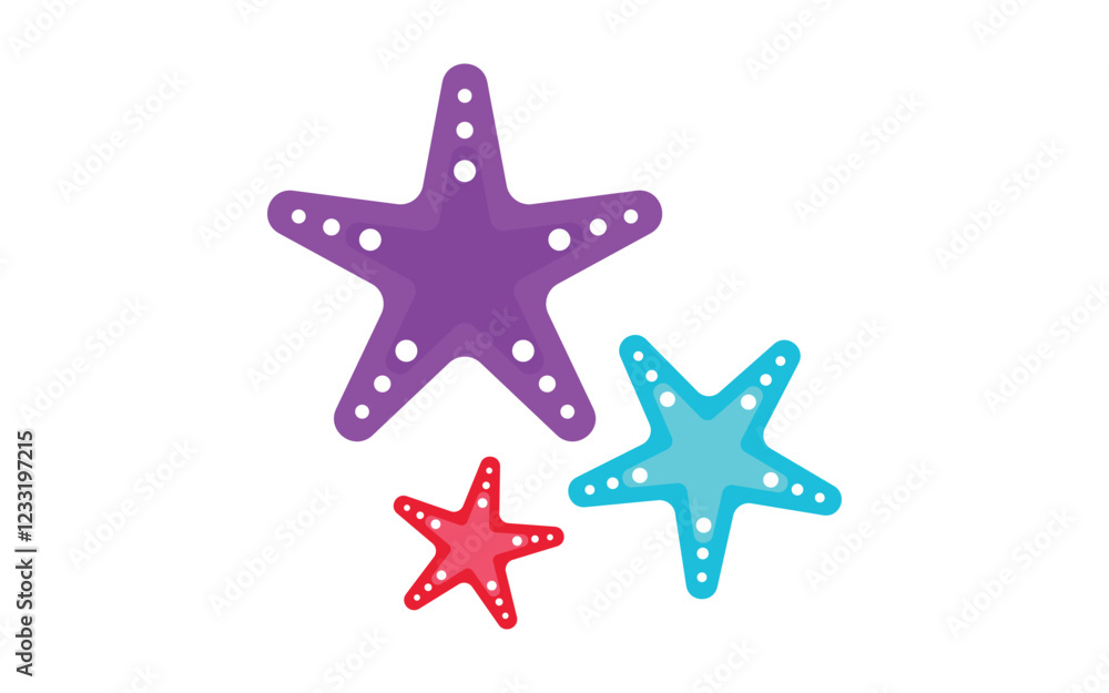 Sea Star fish icon Logo Template vector illustration design Sea Star fish icon Logo Template vector illustration design
