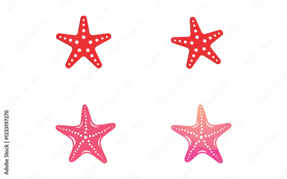 Sea Star fish icon Logo Template vector illustration design Sea Star fish icon Logo Template vector illustration design