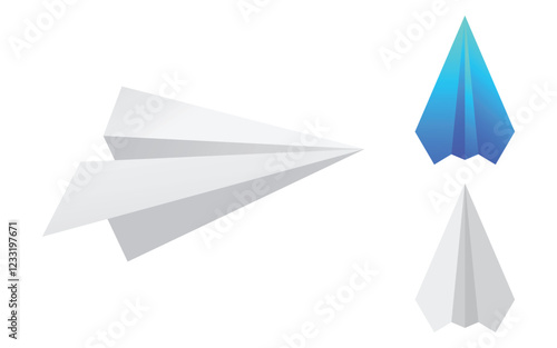 Paper plane Tour and Travel Logo Vector icon design illustration