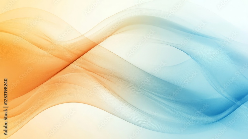 Fototapeta premium Abstract Colorful Waves Flowing through Space in Soft Gradient Design