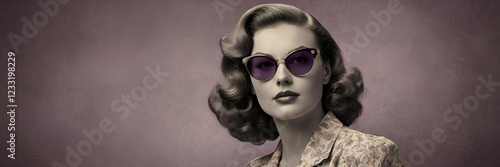 Wallpaper Mural Vintage Fashion Glamour Retro Sunglasses Classic Portrait Beauty Torontodigital.ca