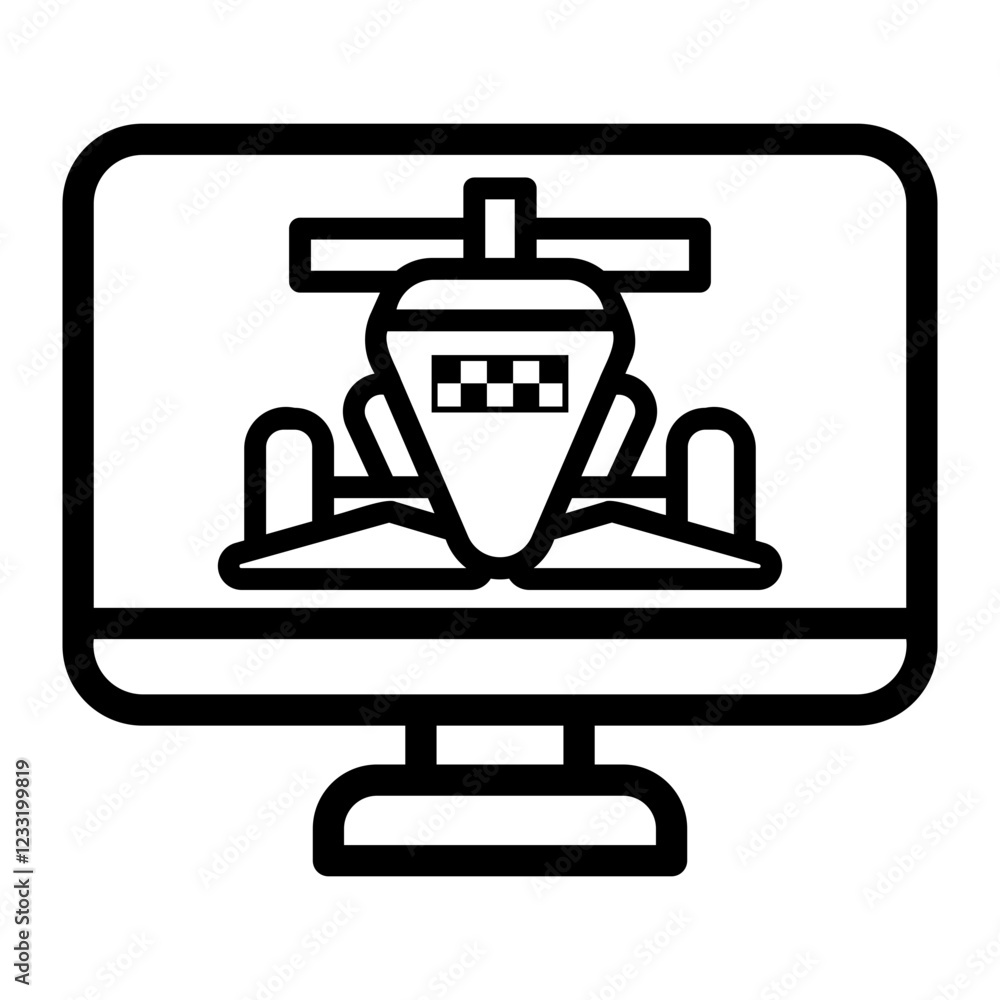 Fototapeta premium racing Line Icon