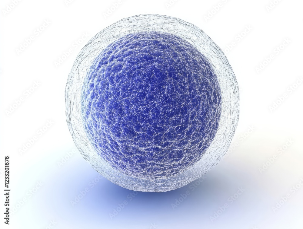 Close-up view of a human egg cell in isolation. Close-up view of a human egg cell in isolation.