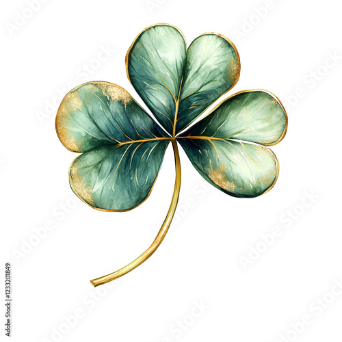 St. Patrick's Day Clover Clipart Vector Illustration