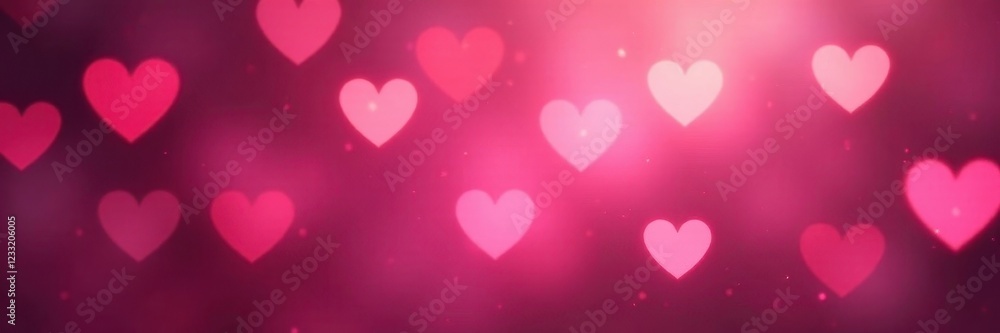 Pink heart shape bokeh background with subtle romantic atmosphere, bokeh, romance Pink heart shape bokeh background with subtle romantic atmosphere, bokeh, romance