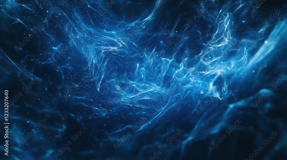 Abstract blue energy swirls, glowing particles. Ideal for tech, fantasy, or cosmic designs, adding a vibrant, mystical feel. Abstract blue energy swirls, glowing particles. Ideal for tech, fantasy, or cosmic designs, adding a vibrant, mystical feel.