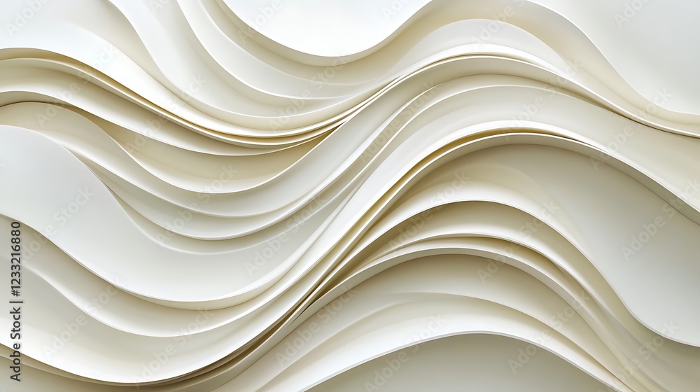 Abstract White Curving Layers Design Abstract White Curving Layers Design