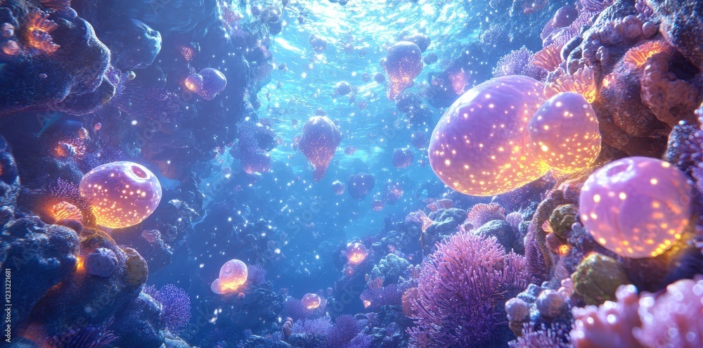 Luminous Underwater Realm Bioluminescent Organisms Glow Luminous Underwater Realm Bioluminescent Organisms Glow