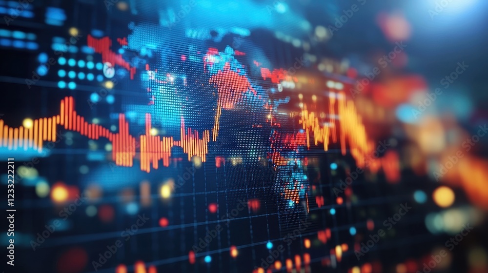 Obraz premium Investigate the impact of global economic events on investment markets.
