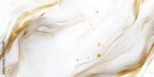 Elegant white marble background with subtle gold veins and smooth polished textures for timeless appeal.