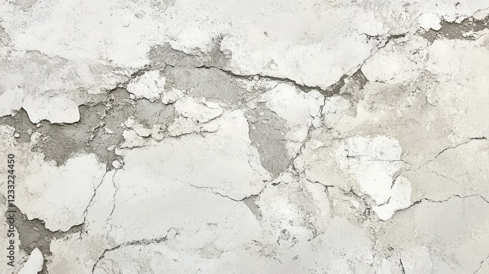 Obraz premium Cracked and Weathered Concrete Surface with Textured Patterns