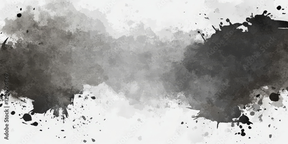 Rough watercolor background with bold black ink strokes over muted gray tones. Rough watercolor background with bold black ink strokes over muted gray tones.