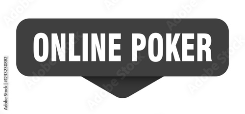 online poker sticker. online poker sign on transparent background