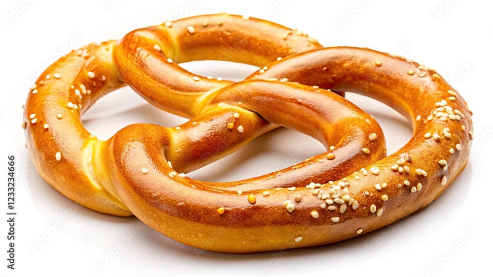 Crisp Golden Pretzel on White Background, Close-Up Macro Photography, Delicious Snack, Bakery Treat, Crispy Texture, Gourmet Food, Artisan Pretzel, Snack Time, Salty Snack, Food Photography Crisp Golden Pretzel on White Background, Close-Up Macro Photography, Delicious Snack, Bakery Treat, Crispy Texture, Gourmet Food, Artisan Pretzel, Snack Time, Salty Snack, Food Photography